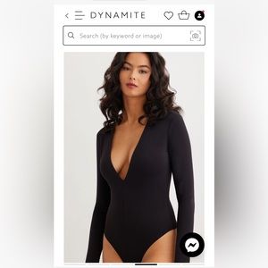 Sculpt Long Sleeve Deep V-Neck Bodysuit